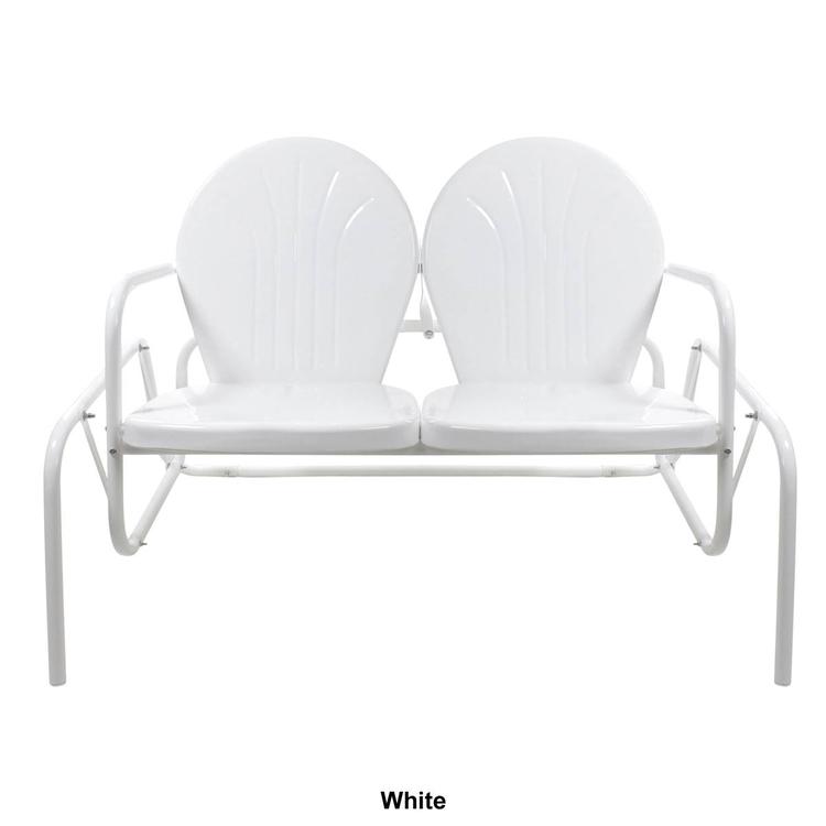 Northlight Seasonal Retro Metal Tulip Double Glider Patio Chair