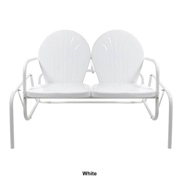 Northlight Seasonal Retro Metal Tulip Double Glider Patio Chair