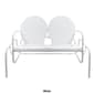 Northlight Seasonal Retro Metal Tulip Double Glider Patio Chair - image 5