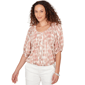 Petite Skye’s the Limit Blooming Pastels Elbow Sleeve Blouse - image 3