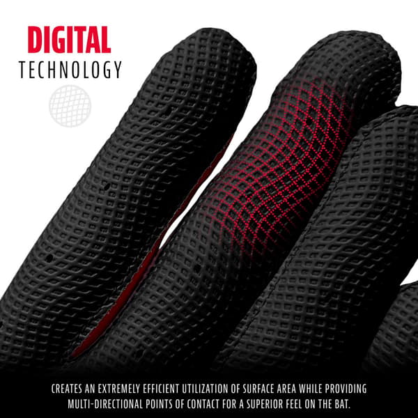 Franklin® Youth Digitek MLB Gloves - Black/Red