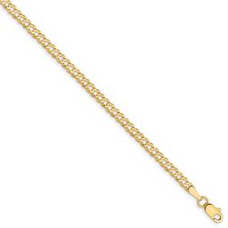 Unisex Gold Classics™ 3.1mm. Solid Polished Light Cuban Necklace