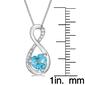 Mens Lynx Sterling Silver 6MM Heart Blue Topaz Infinity Pendant - image 4