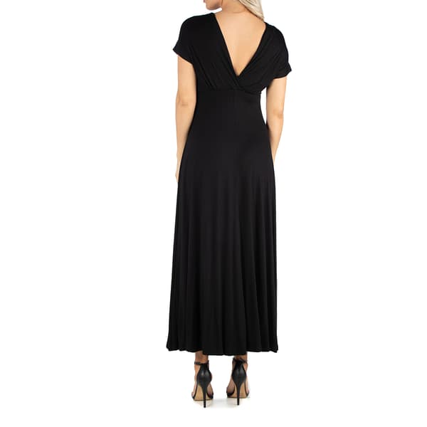 Womens 24/7 Comfort Apparel Cap Sleeve Maxi Dress