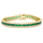 Gianni Argento Gold Plated Lab Emerald Tennis Line Bracelet - image 1