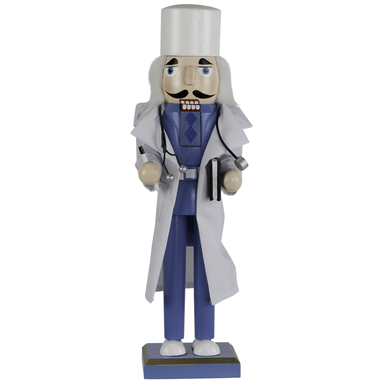 Northlight Doctor with Stethoscope Wooden Christmas Nutcracker