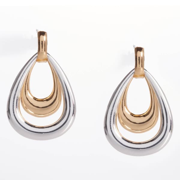Design Collection Two-Tone Hoop Earrings