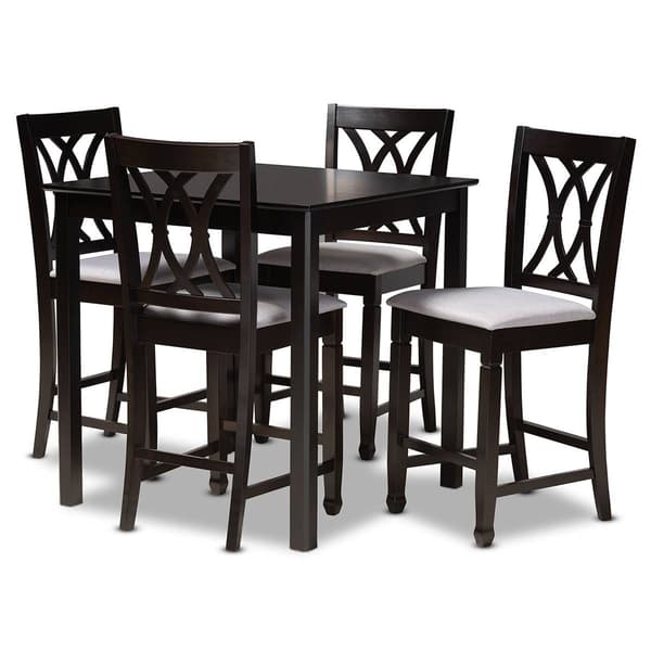Baxton Studio Reneau 5pc. Wooden Pub Style Set
