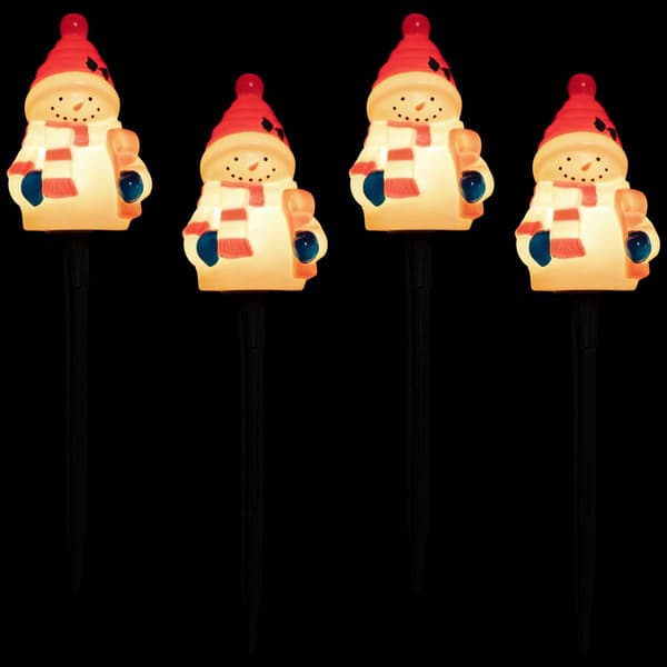 Northlight Seasonal Snowmen Christmas Pathway Markers - Set of 4