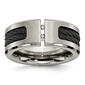 Mens Endless Affection&#40;tm&#41; 10mm Titanium Diamond Wedding Band - image 1