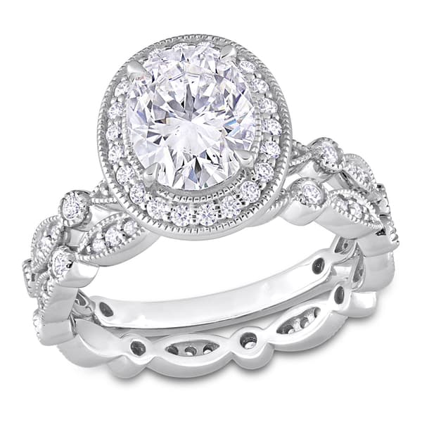 Gemstone Classics(tm) 10kt. White Gold 2 3/5ctw. Moissanite Set - image 