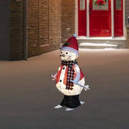 Northlight Seasonal 24in. LED Animated Skiing Snowman Figurine