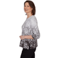 Womens Alfred Dunner Classics 3/4 Sleeve Ombre Abstract Blouse - image 4