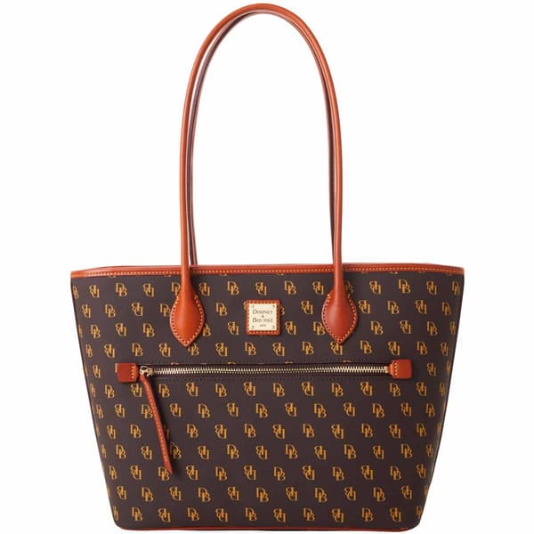 Dooney &amp; Bourke Gretta Tote with Logo - Brown Tmoro - image 