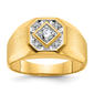 Mens Diamond Classics(tm) 10kt. Gold IBGoodman 5 Stone Diamond Ring - image 1
