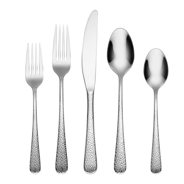 Cambridge&#40;R&#41; Kenne Hammered Mirror 20pc. Flatware Set - image 