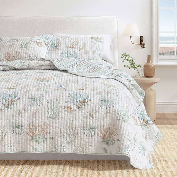 FreshFolds Santa Barbara 3pc. Reversible Coastal Quilt Set - image 