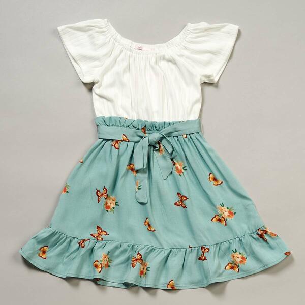Girls &#40;4-6x&#41; Love to be loved Butterfly Paperbag Waist Dress - image 