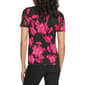Womens Calvin Klein Short Sleeve Ruched Front Floral Blouse - image 2