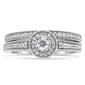 Haus of Brilliance Sterling Silver 1/2ct. Diamond Bridal Set - image 4