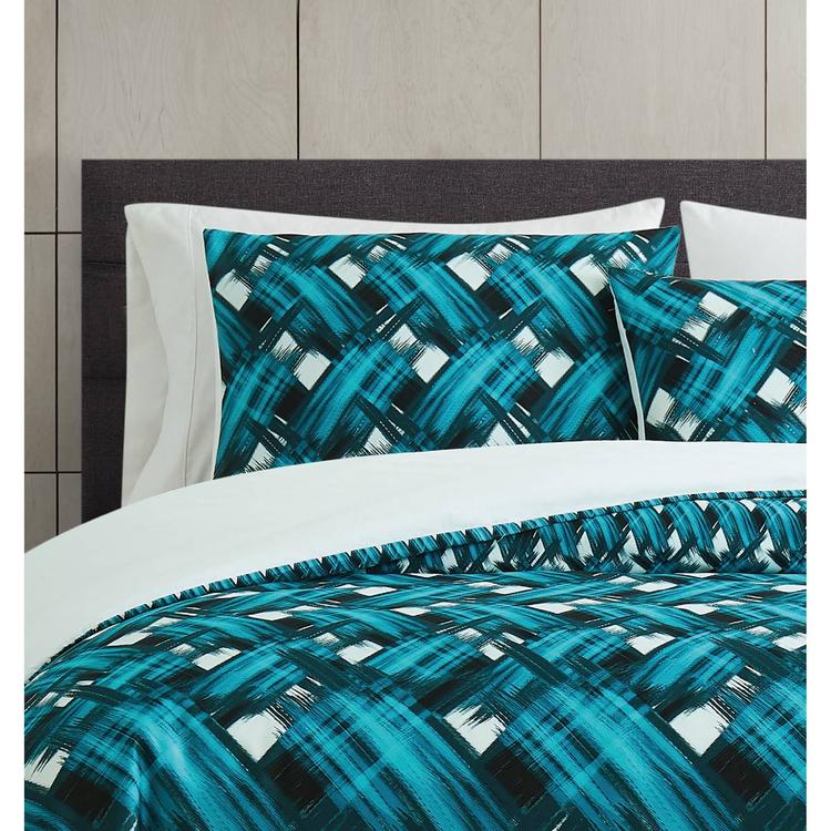 Vince Camuto Ada Basketweave Print Comforter Set