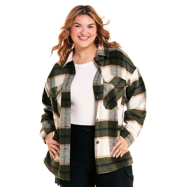 Juniors Plus Stoosh Woodsman Flannel Shacket