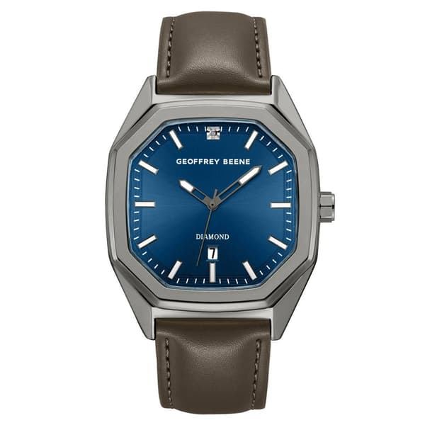 Mens Geoffrey Beene Genuine Diamond Blue Dial Watch - GBA0049GU - image 