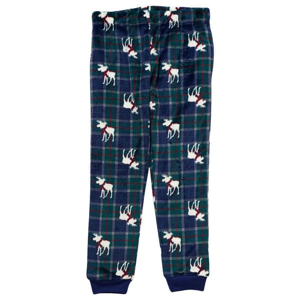 Boys (8-20) Sleep On It Moose Plaid Sleep Pants