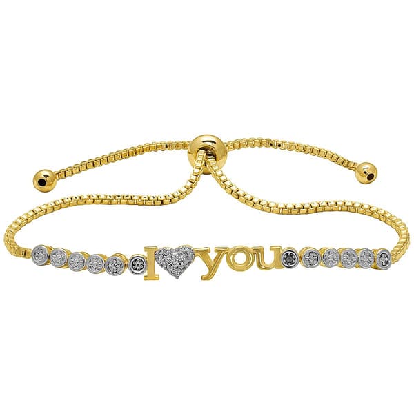 Accents by Gianni Argento I Love You Script Adjustable Bracelet - image 