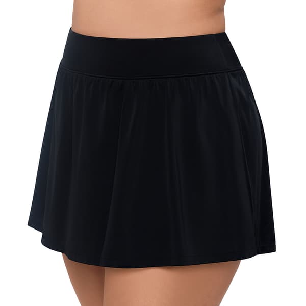 Plus Size TrimShaper Solid Swim Skort
