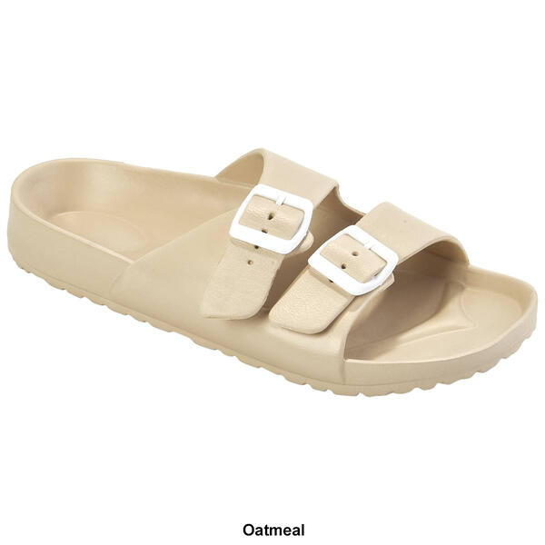 Womens Gold Toe&#174; Cloud Eva Double Buckle Slide Sandals