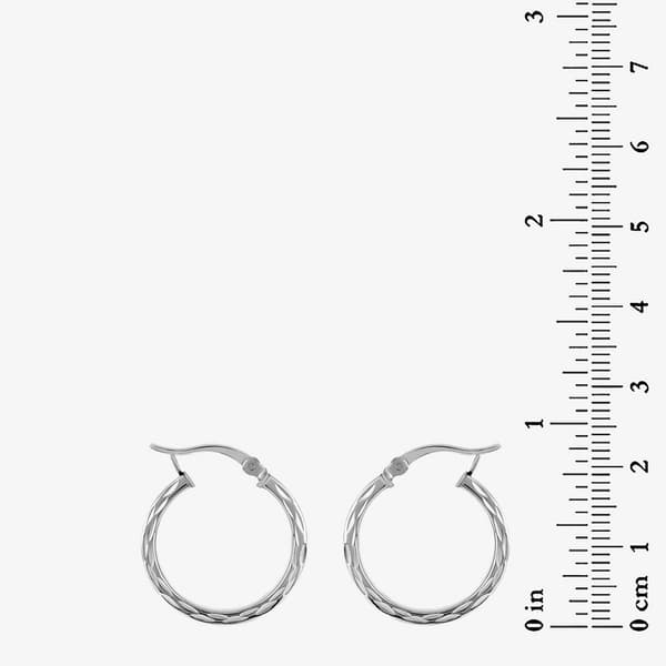 Forever New Sterling Silver Diamond Cut Hoop Earrings