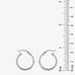 Forever New Sterling Silver Diamond Cut Hoop Earrings - image 3