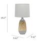 Simple Designs Ceramic Oblong Table Lamp w/Shade - image 5
