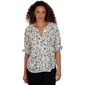 Petite Emaline La Vita Costiera Elbow Sleeve Floral Blouse - image 1