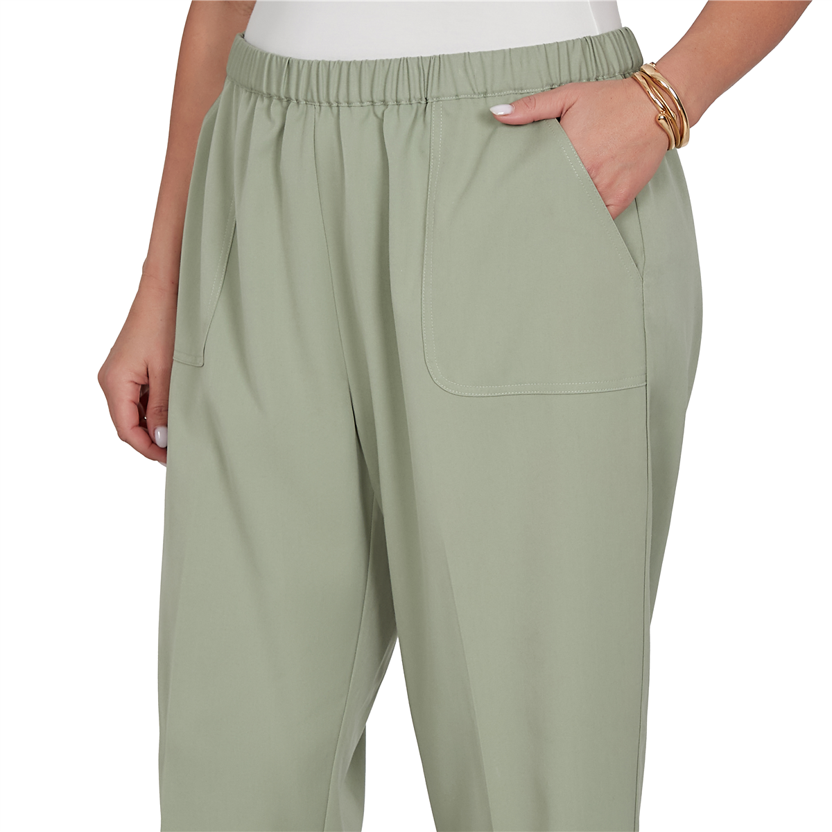 Plus Size Alfred Dunner Indigo Girls Twill Pants - Short Length