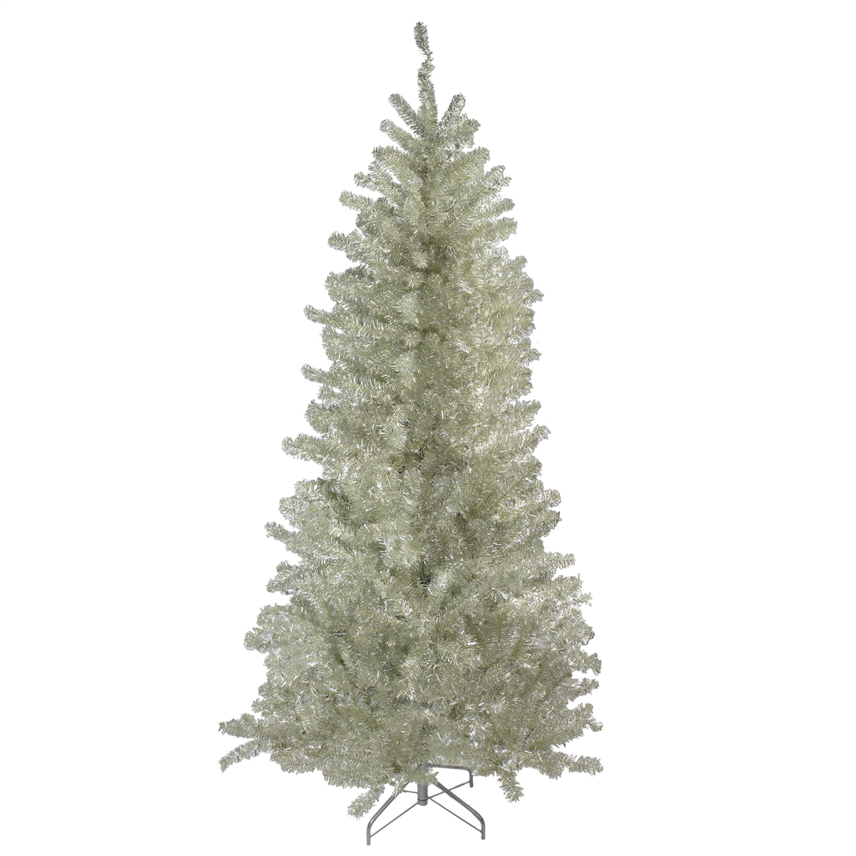 Northlight 9ft. Metallic Platinum Tinsel Christmas Tree
