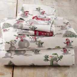 Freshfolds Cotton Winter Wonderland 4pc. Flannel Sheet Set