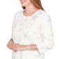Womens Alfred Dunner Comfort & Joy 3/4 Sleeve Round Neck Star Tee - image 5