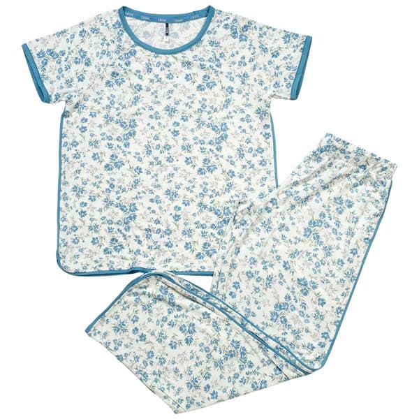 Plus Size IZOD® Short Sleeve Botanical Buds Pajama Set