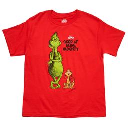 Boys (8-20) Good At Being Naughty Grinch Short Sleeve Tee