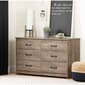 South Shore Tassio Weathered Oak 6-Drawer Double Dresser - image 2