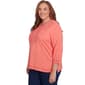 Plus Size Alfred Dunner Free Spirit Cut Out Yoke Solid Blouse - image 3