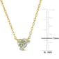 Gold Plated Sterling Silver Green Quartz & Diamond Pendant - image 4