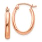 Gold Classics(tm) 14kt. Rose Gold 20x3.75mm Hoop Earrings - image 1