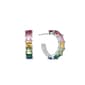 Athra Fine Silver Plated Multi-Colored Cubic Zirconia Hoops - image 1