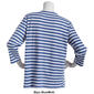 Womens Hasting & Smith 3/4 Sleeve Striped Tee w/Studs - image 2