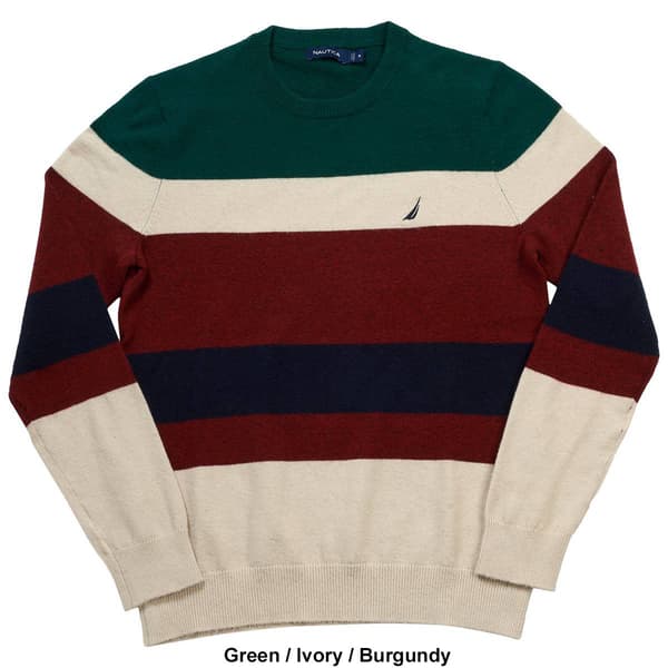 Mens Nautica Stripe Crew Neck Sweater - Boscov's