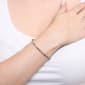 Athra Silver Plated Oval Bead Stations & Crystal Coil Bracelet - image 3