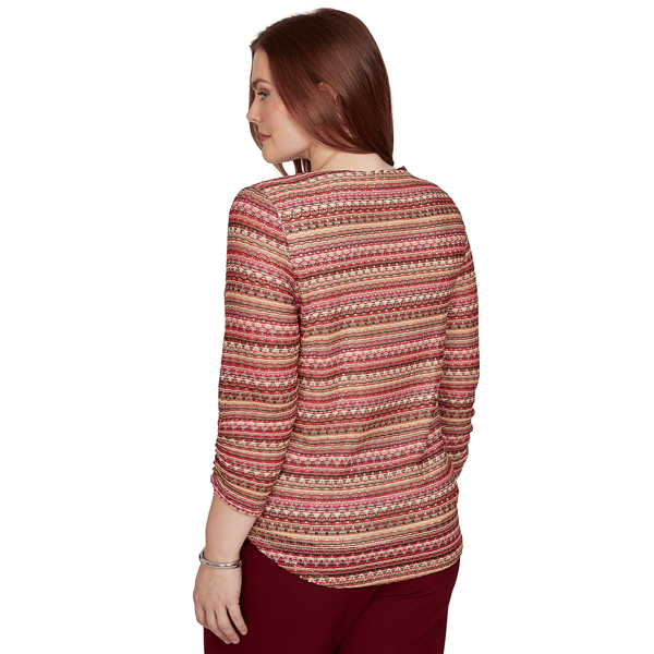 Womens Alfred Dunner Union Square Bayadere Stripe Blouse